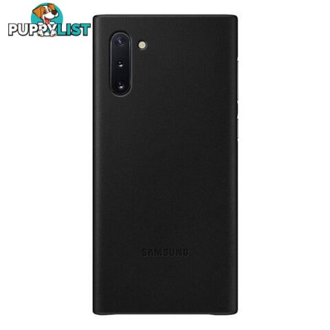 Samsung Galaxy Note 10 Leather Back Cover - Black