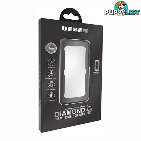 Urban Diamond Tempered Glass Screen Protector For Samsung Note 10+ Plus - GLASSNOTE10PDIABLK - Black - 9017236607089