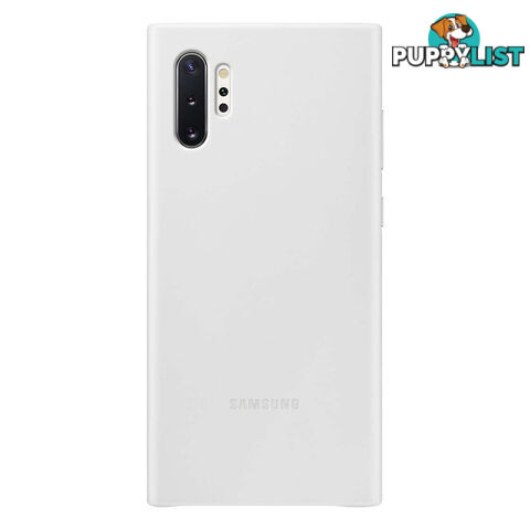 Samsung Galaxy Note 10+ Plus Leather Back Cover - White