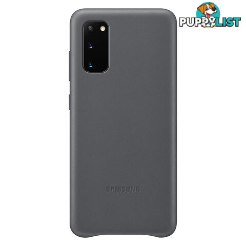 Samsung Galaxy S20 Leather Cover - Grey