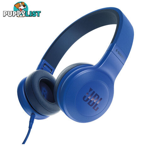 JBL E35 On-Ear Wired Headphones - Blue - JBLE35BLU - Black - 6925281918056