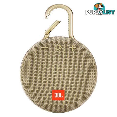 JBL Clip 3 Portable Bluetooth Speaker With Carabiner - Sand - JBLCLIP3SAND - Brown - 6925281933110