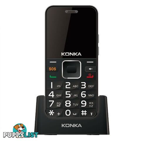 Konka U6 (3G, Keypad, 5MP) - Black/Silver