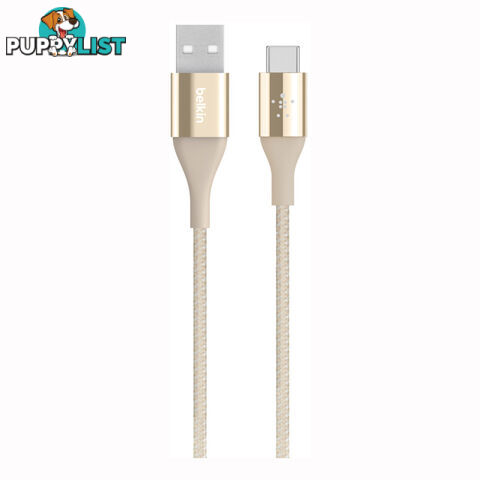 Belkin DuraTek+ Type-C to USB A Cable 1.2m - Gold MPN: F2CU059bt04-GLD