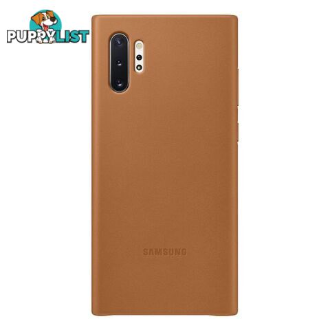 Samsung Galaxy Note 10+ Plus Leather Back Cover - Brown - EF-VN975LAEGWW - Brown - 8806090027673