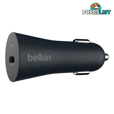 Belkin BoostCharge USB-C Car Charger with Cable - Black