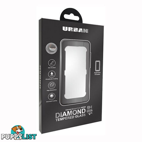 Urban Diamond Tempered Glass Screen Protector For iPhone 11 Pro Max/Xs Max - GLASSIP65DIABLK - Black - 9017236607027