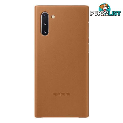 Samsung Galaxy Note 10 Leather Back Cover - Brown