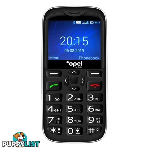 Opel Mobile BigButton X (4G/LTE, Keypad) - Black - OMBBX19B - Black - OPELBBXBLK