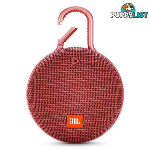 JBL Clip 3 Portable Bluetooth Speaker With Carabiner - Red - JBLCLIP3RED - Red - 6925281933042