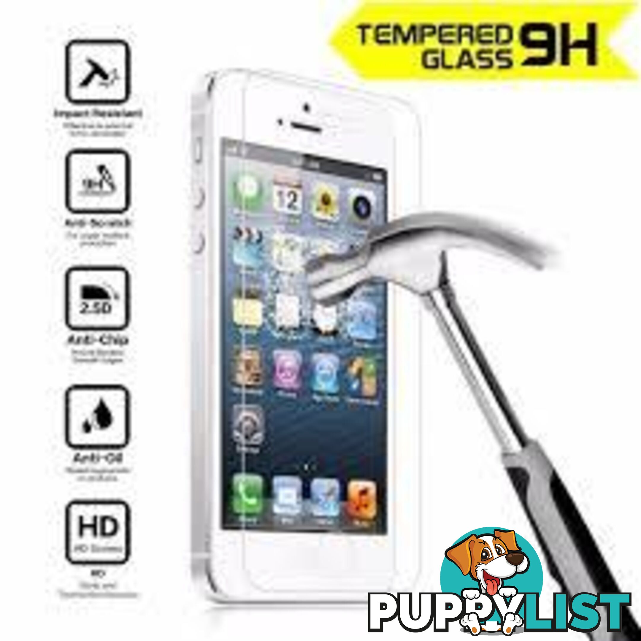 iPhone Premium Tempered Glass Screen Protector - 5BD659 - Tempered Glass