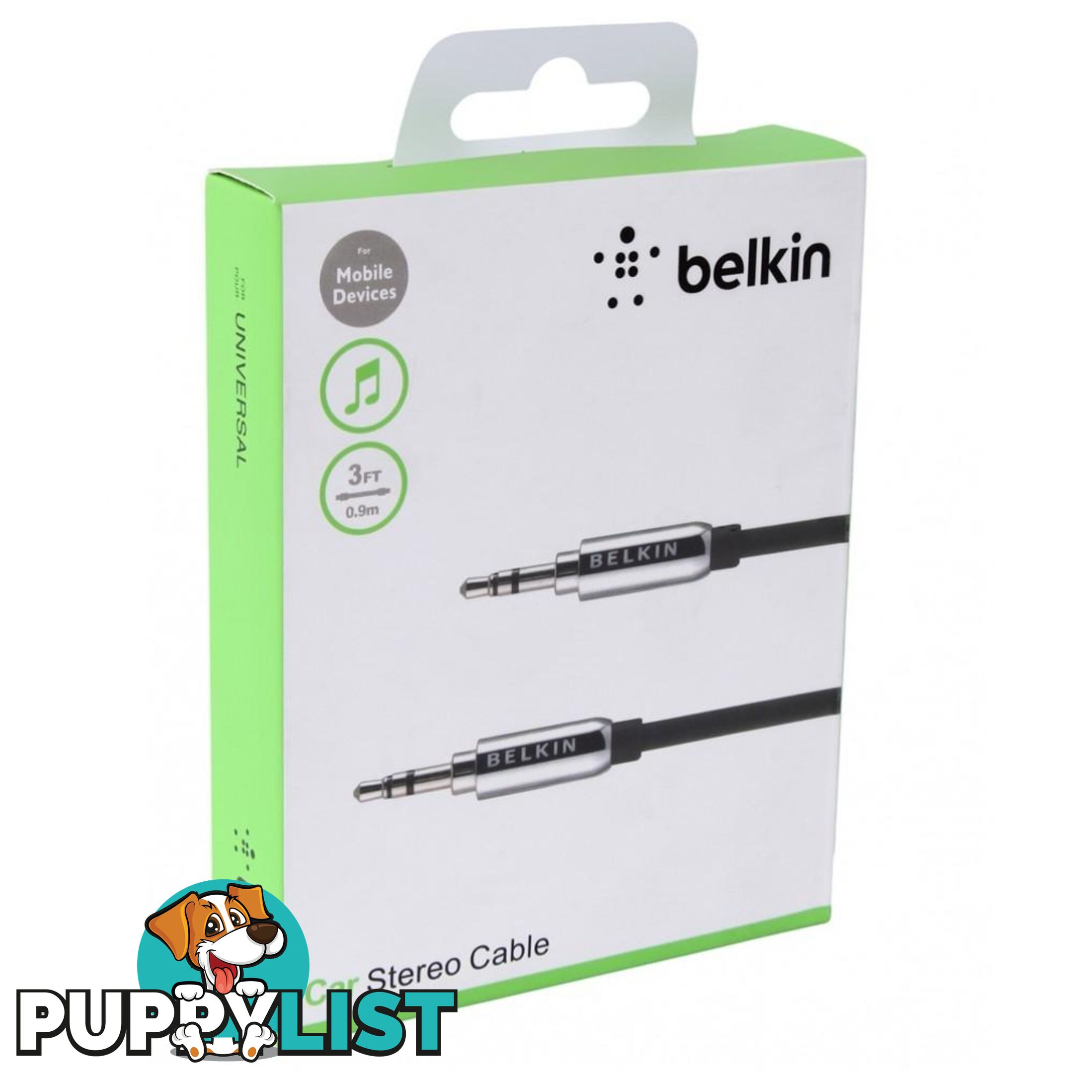 Belkin - 0.9M Car Stereo Cable - 123456907 - Headphones & Sound