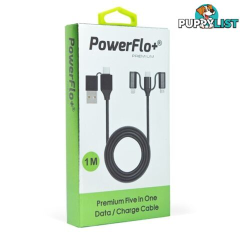 Powerflo+ Premium Five in one Data/Charge Cable - 1001092 - Cables