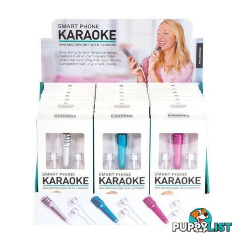 Smart Phone Karaoke Mini Microphone With Earbuds - 2586D - Headphones & Sound