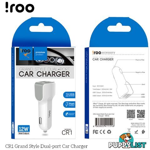 iRoo - 12W Car Chargers - 1001212 - Car Accessories