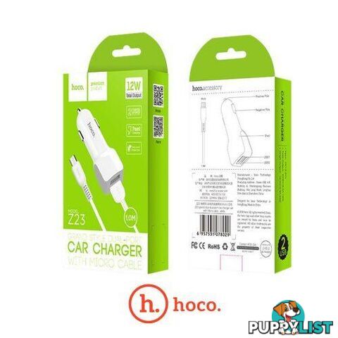 Hoco - 12W Car Chargers - 4BABA0 - Charging & Power