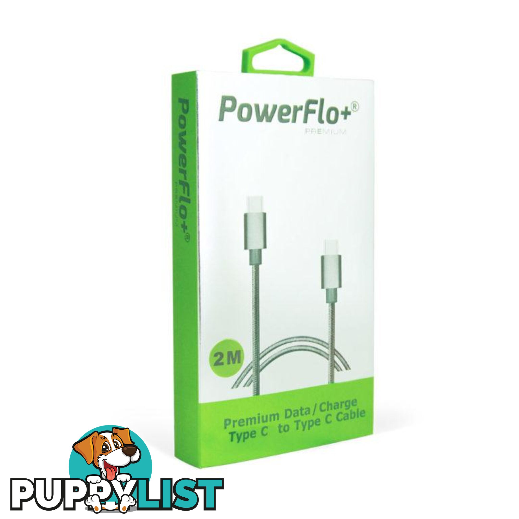 Powerflo+ Premium Spring Rev. USB Type-C 2M Cable - 1001070 - Cables