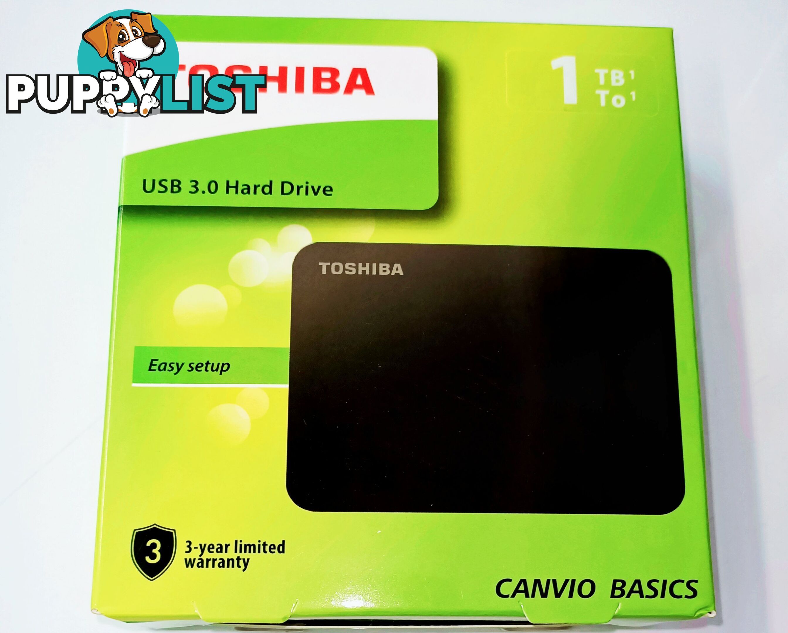 Toshiba USB 3.0 1TB Hard Drive - 1001811 - External Storage Device