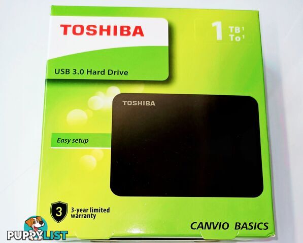 Toshiba USB 3.0 1TB Hard Drive - 1001811 - External Storage Device