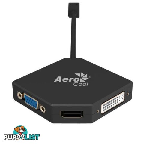 Aero Cool ASA Mini DP to HDMI / VGA / DVI Adapter - 1001125 - Computer Accessories