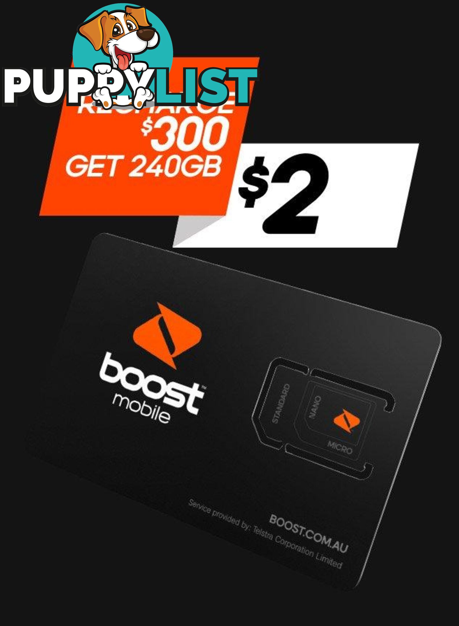 Boost Trio Starter Kit - 2A9252 - Sim Card