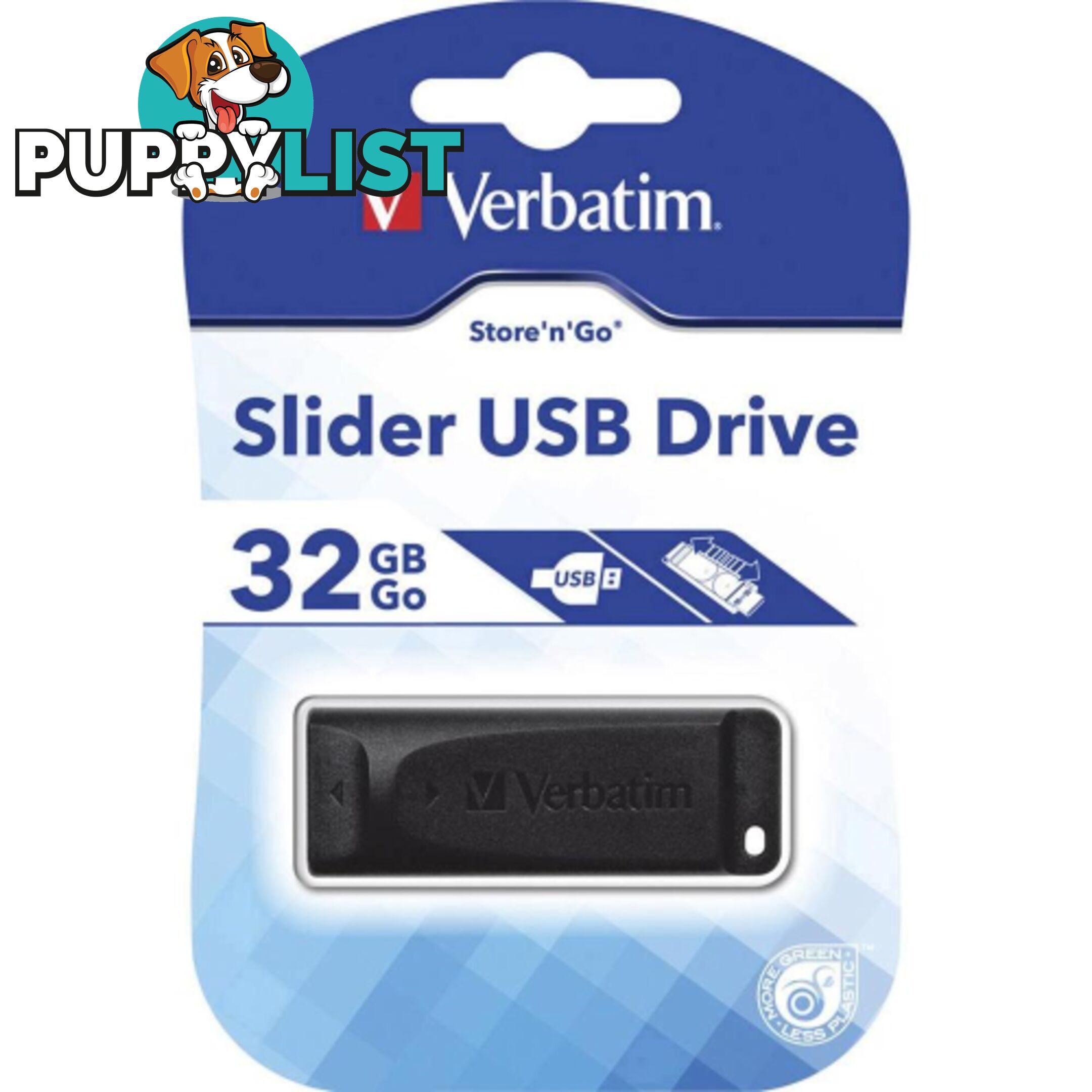 Verbatim 32GB Slider USB 2.0 - 1001564 - Computer Accessories