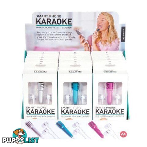 Smart Phone Karaoke Mini Microphone With Earbuds - 66E8A5 - Headphones & Sound