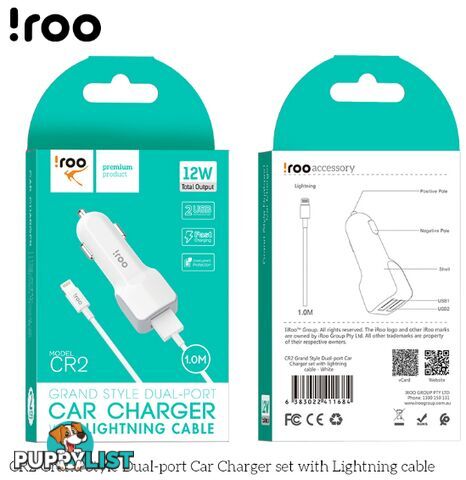 iRoo - 12W Car Chargers - 1001214 - Car Accessories