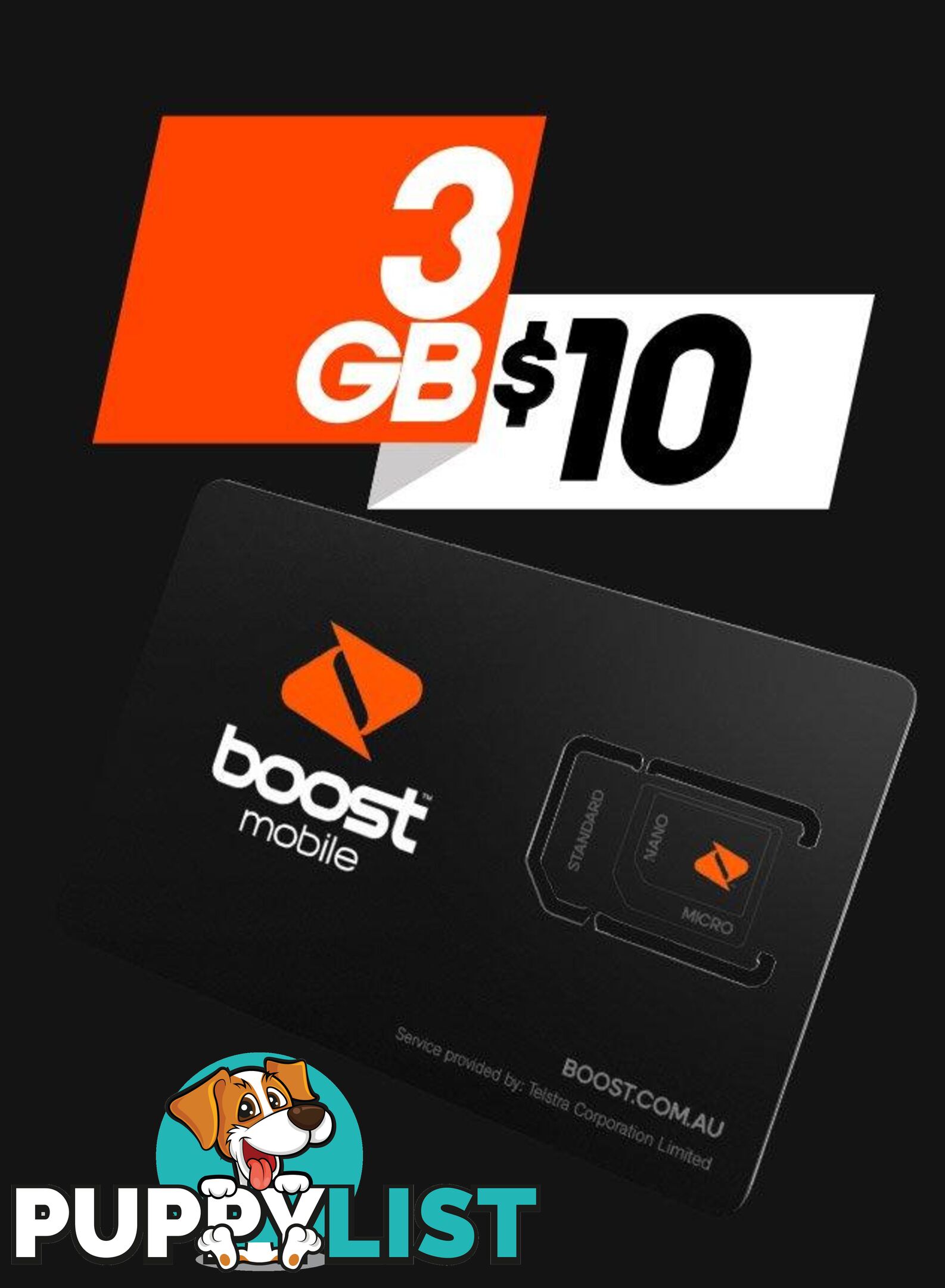 Boost Trio Starter Kit - 04D0F9 - Sim Card