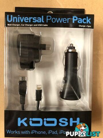 Koosh Universal Wall/Car lightning/Micro Power Pack - 957CC3 - Charging & Power