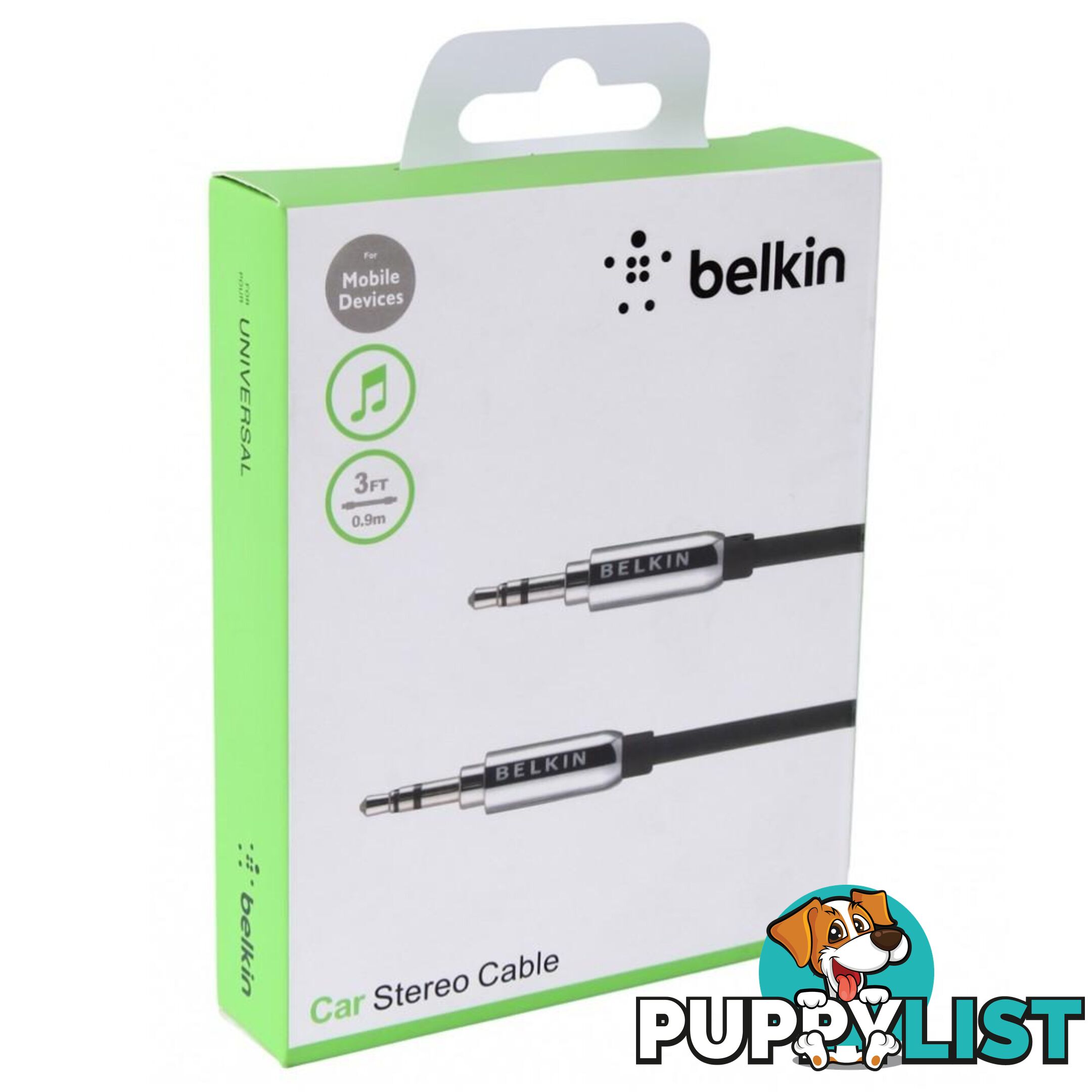 Belkin - 0.9M Car Stereo Cable - 123456909 - Headphones & Sound