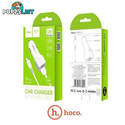 Hoco - 12W Car Chargers - E77168 - Charging & Power