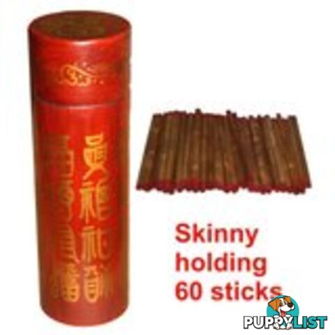 Red Painted Chinese Fortune Sticks in Wood Box