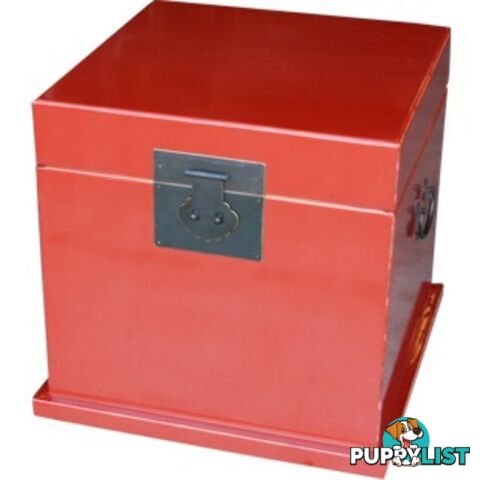 Black Lacquered Cube Chest