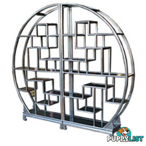 Black Oriental Display Shelf - Round
