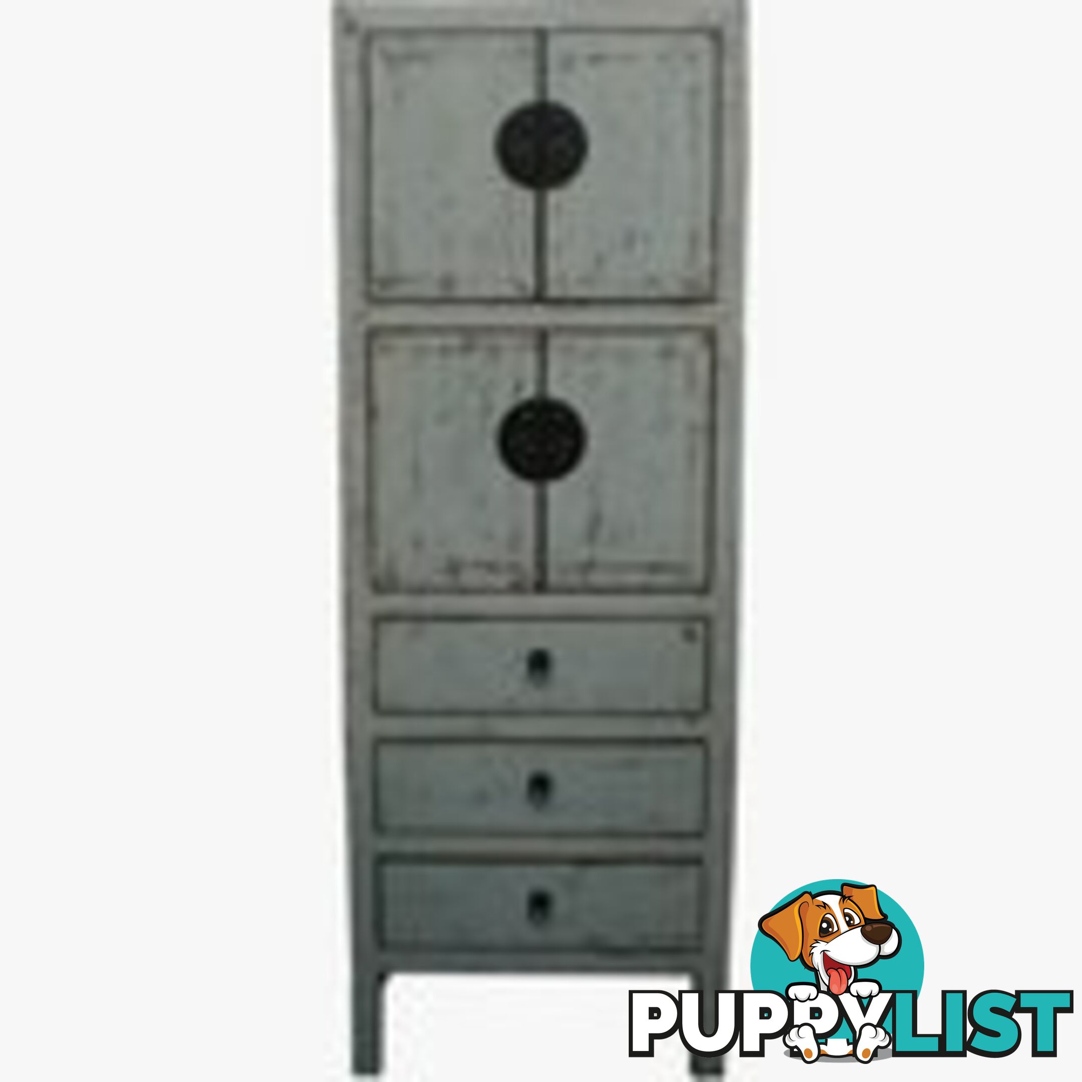 Grey Chinese Wedding Tall Cabinet