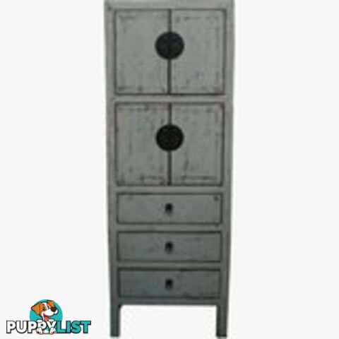 Grey Chinese Wedding Tall Cabinet