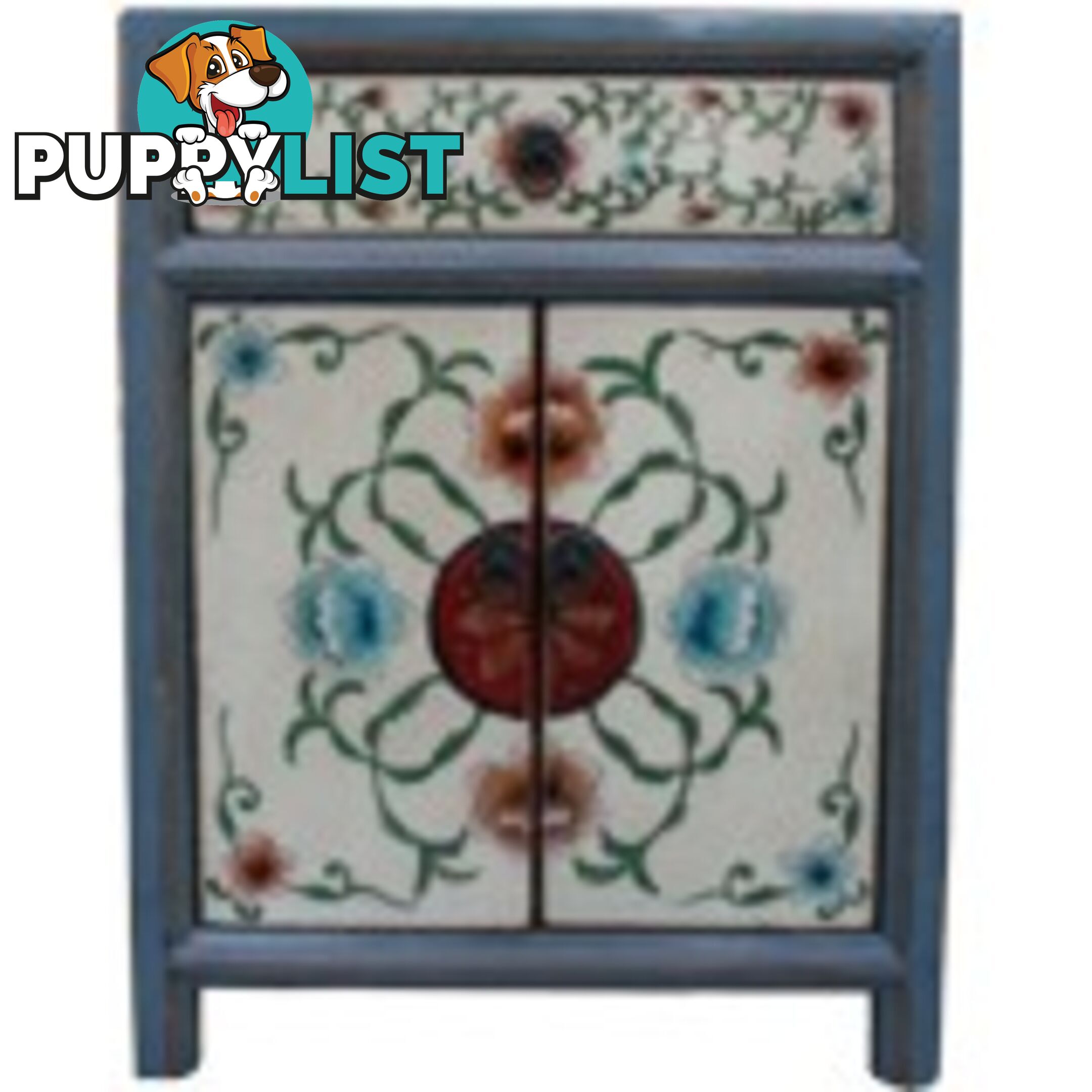 Tibetan Painted Bedside Table