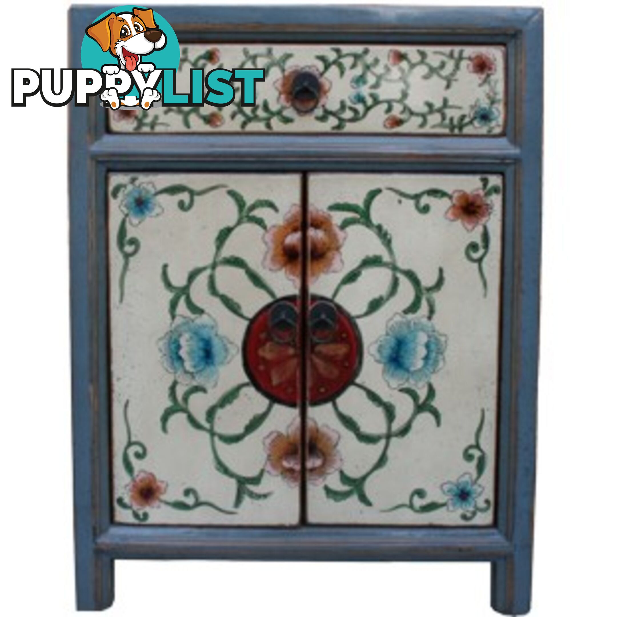 Tibetan Painted Bedside Table