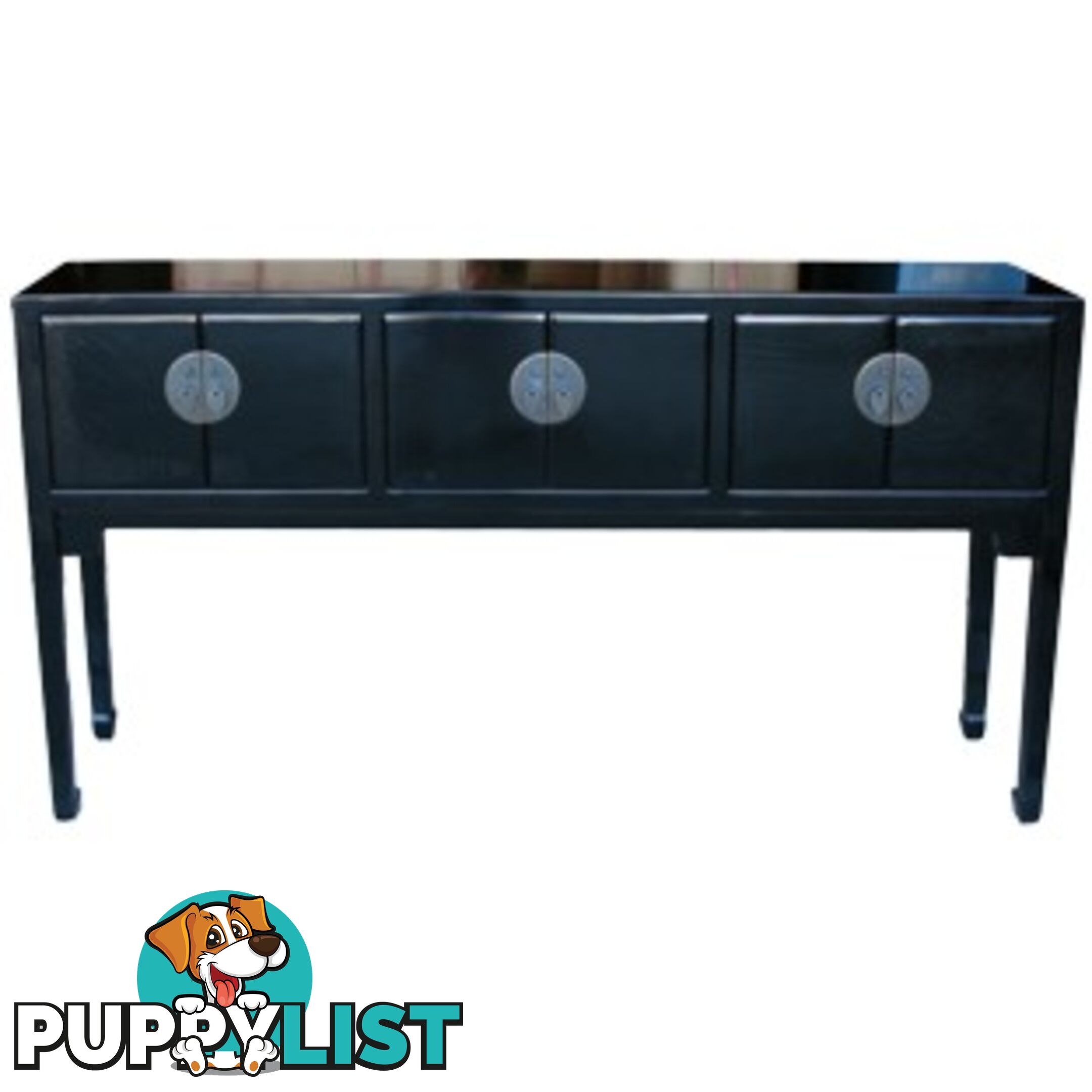 Black Lacquer Console/ Hall Table