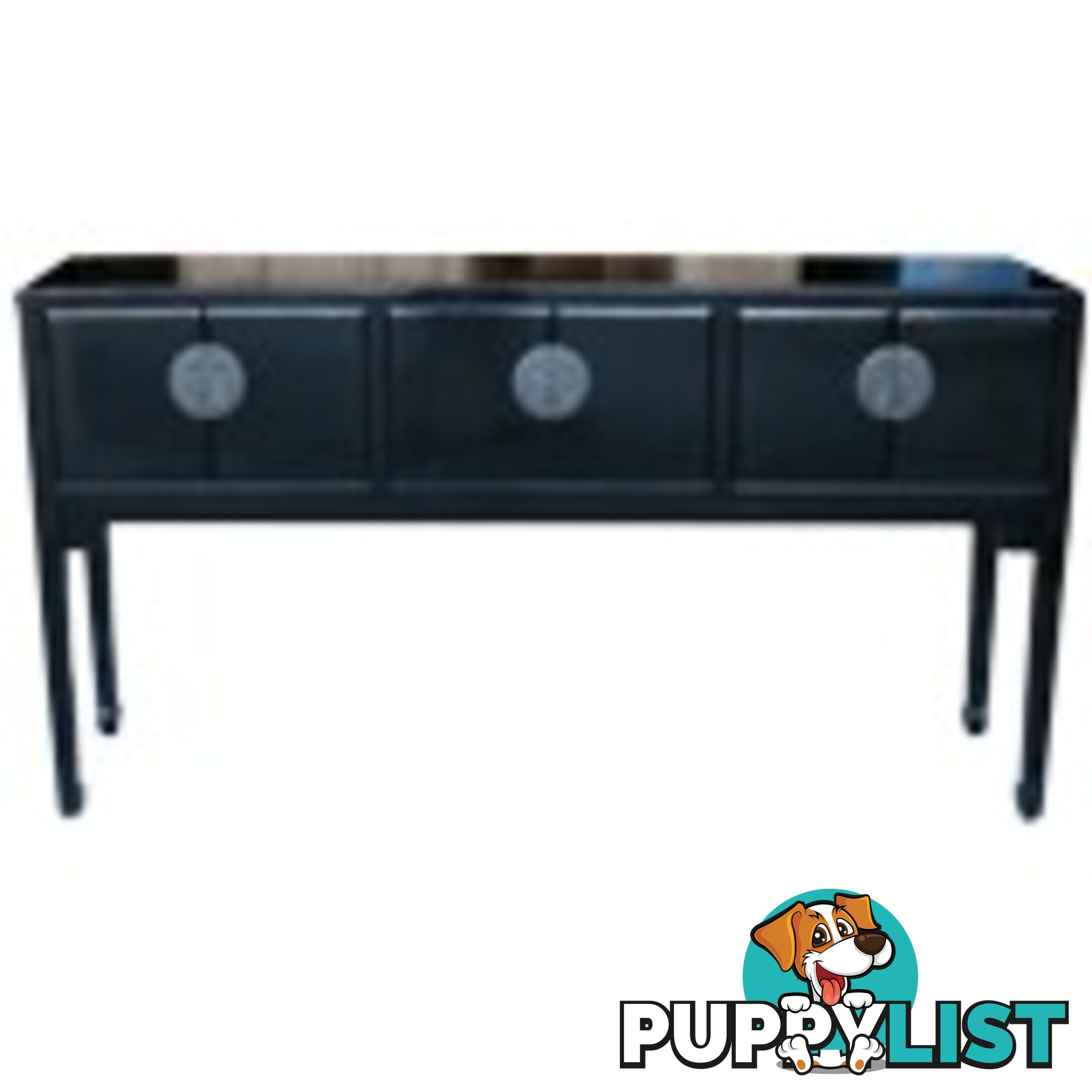 Black Lacquer Console/ Hall Table