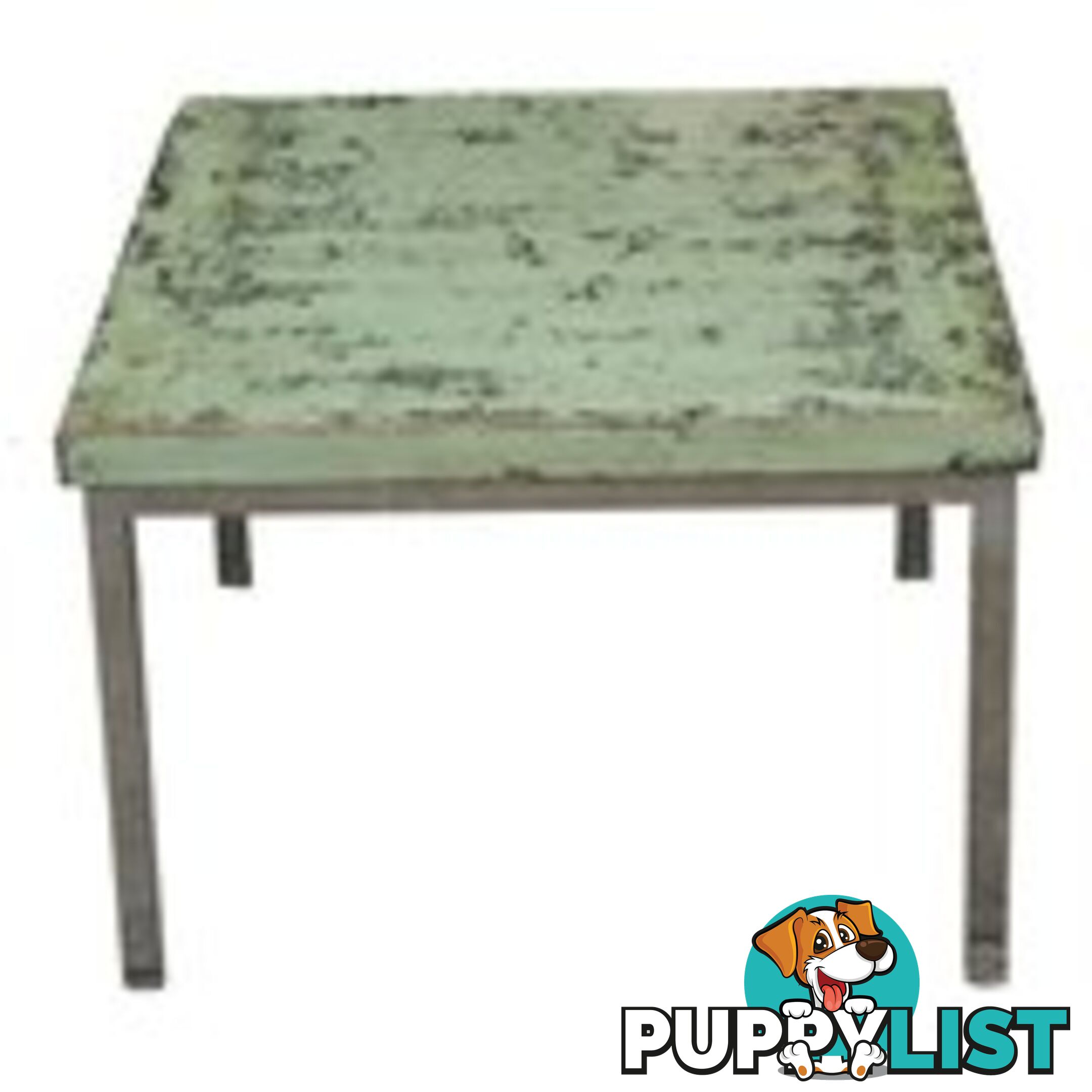 Green Lacquer Top Chinese Side Table