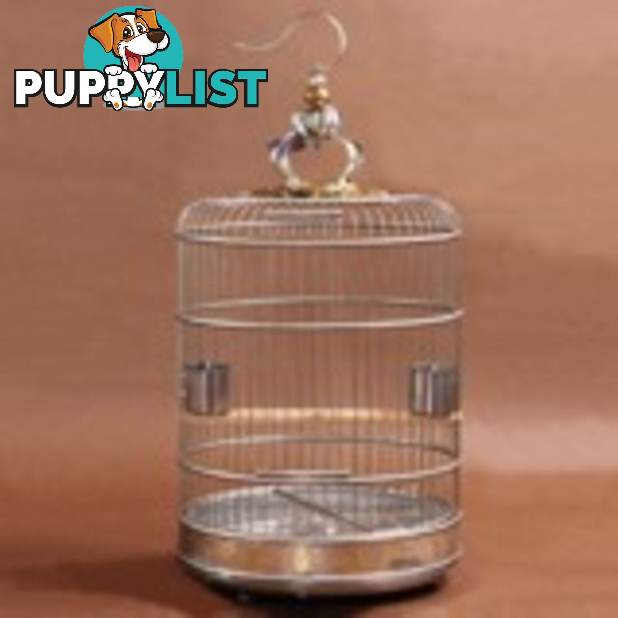 Gold Stainless Steel Bird Cage 38cm