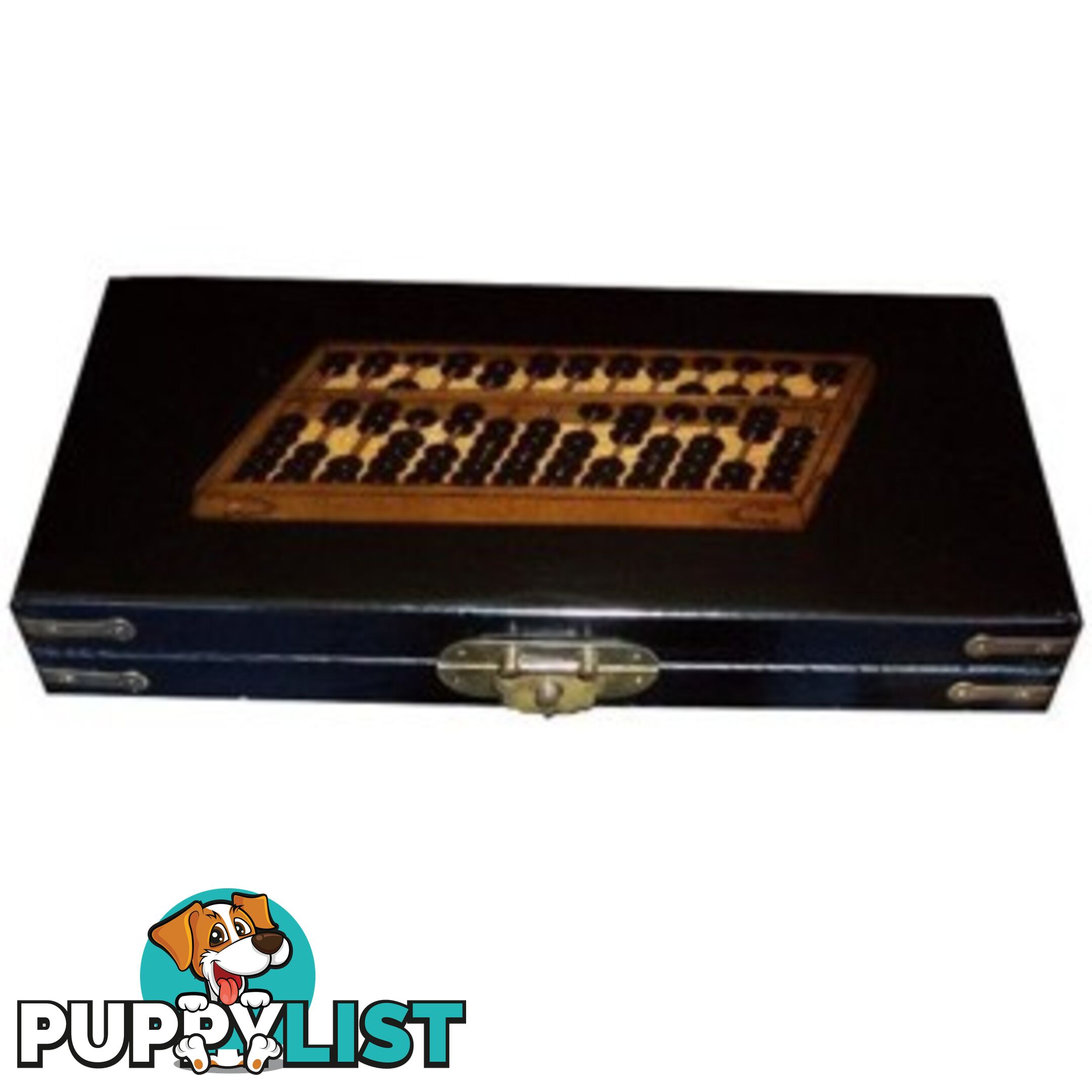 Chinese Abacus in Black Painted Box