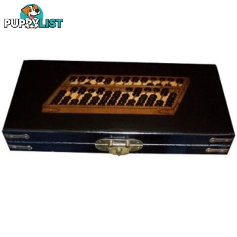 Chinese Abacus in Black Painted Box