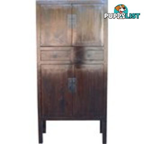 Solid Brown Chinese Medium Wedding Cabinet