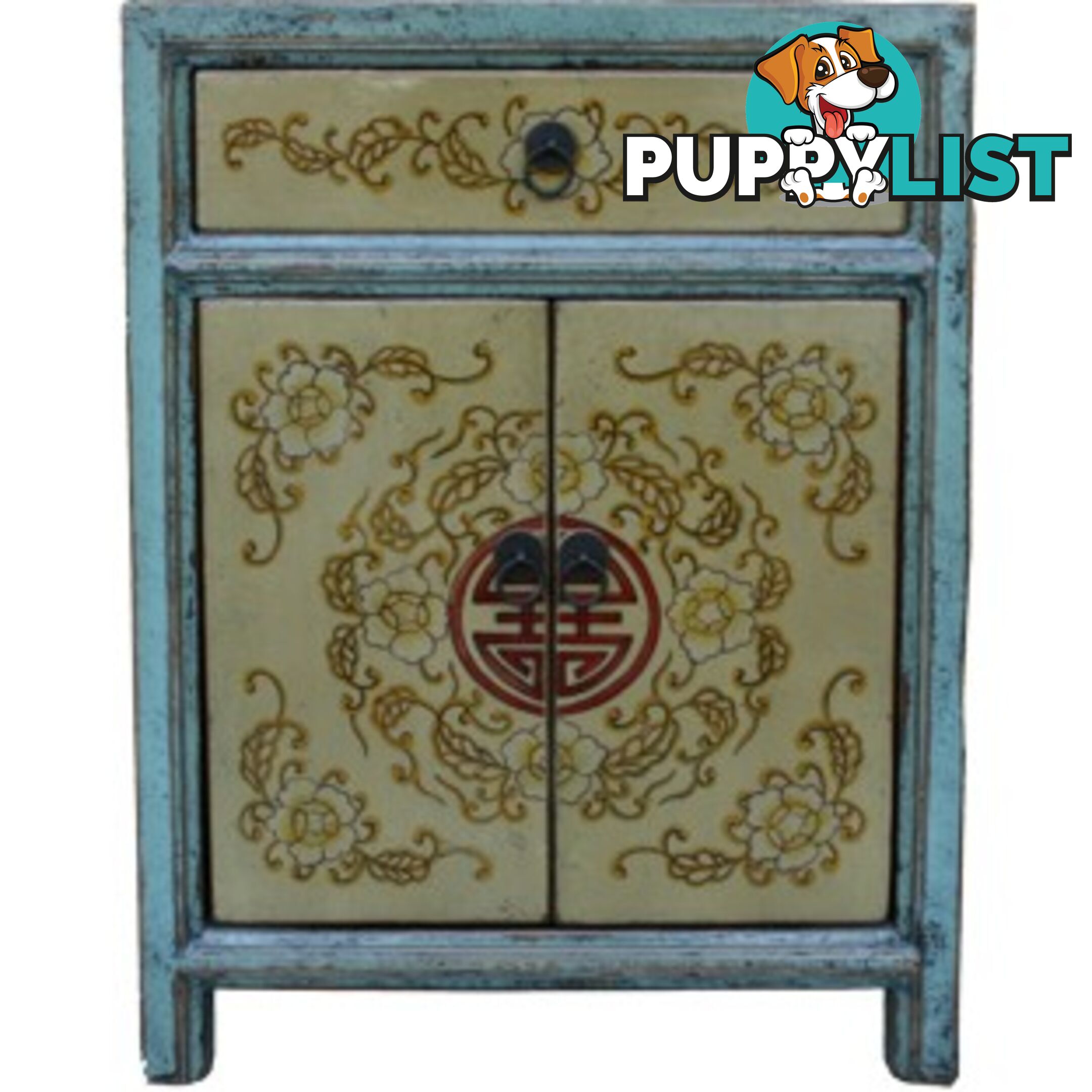 Tibetan Painted Bedside Table