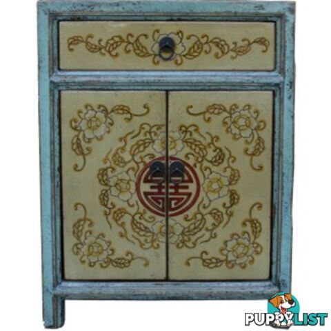 Tibetan Painted Bedside Table