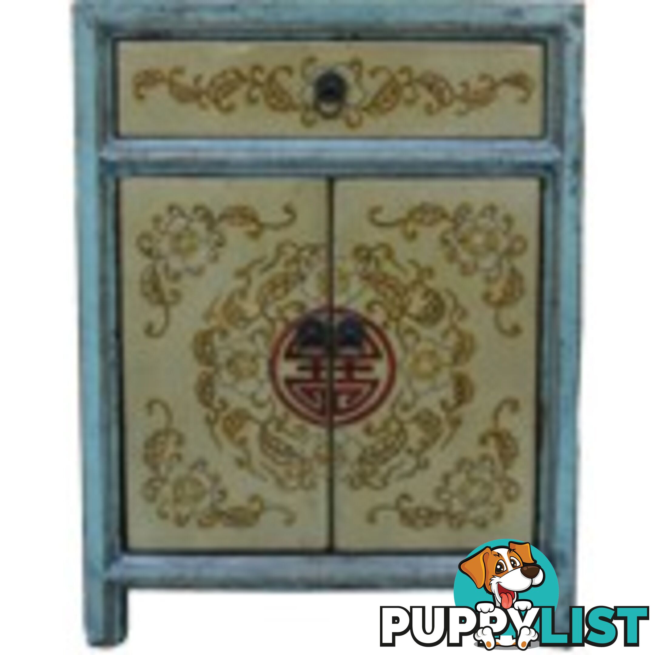 Tibetan Painted Bedside Table