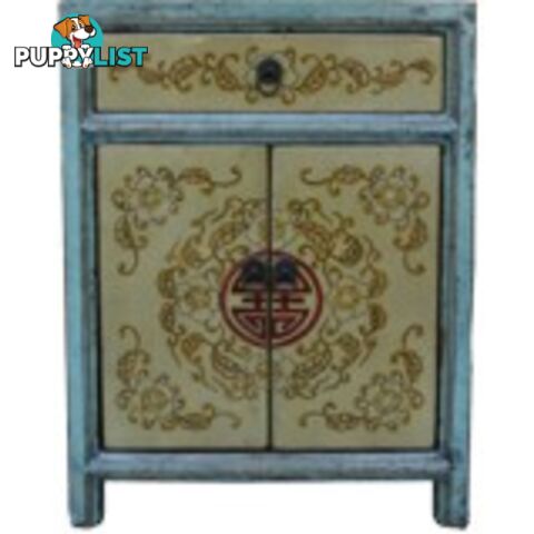 Tibetan Painted Bedside Table